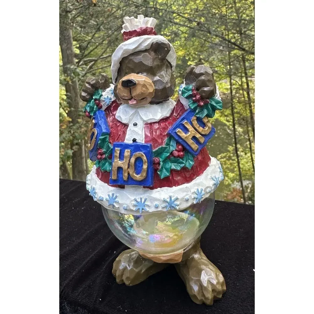 Rare Dillards Home Vintage 1990s Black Bear W/ Glass Ball Body -S64